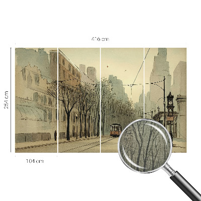 Papel de parede decorativo Simetria urbana