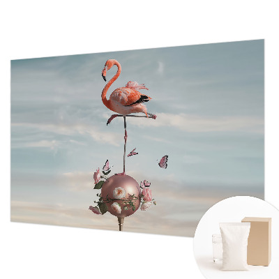 Papel de parede para quarto flamingo elegante