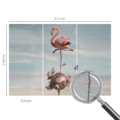 Papel de parede para quarto flamingo elegante