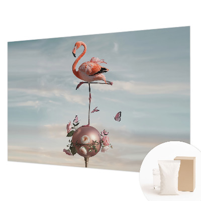 Papel de parede para quarto flamingo elegante