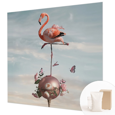 Papel de parede para quarto flamingo elegante