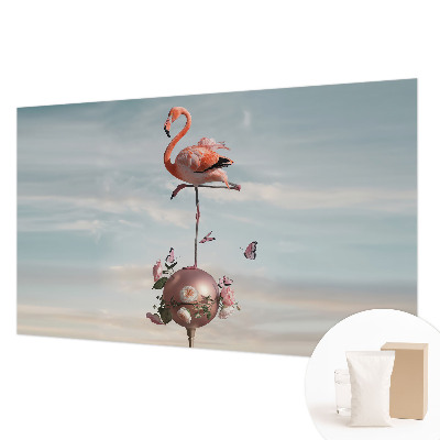 Papel de parede para quarto flamingo elegante