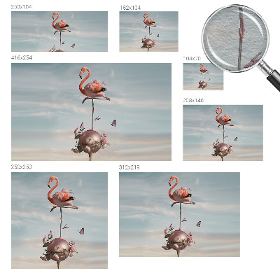 Papel de parede para quarto flamingo elegante