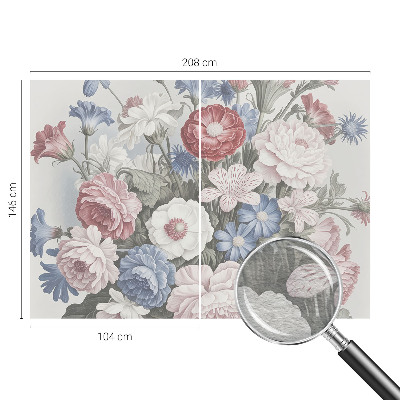 Mural de fotos na parede Buquê colorido