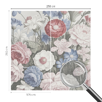 Mural de fotos na parede Buquê colorido