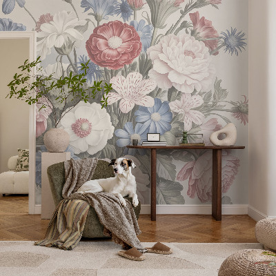 Mural de fotos na parede Buquê colorido