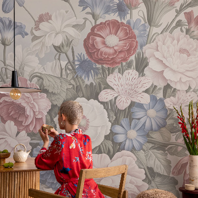 Mural de fotos na parede Buquê colorido