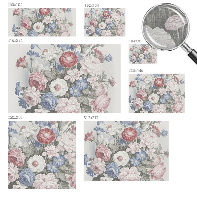 Mural de fotos na parede Buquê colorido