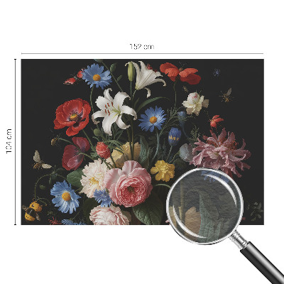 Papel de parede Flores com insetos