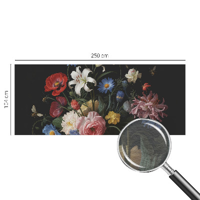 Papel de parede Flores com insetos