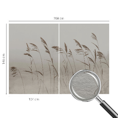 Papel de parede decorativo Grama na neblina