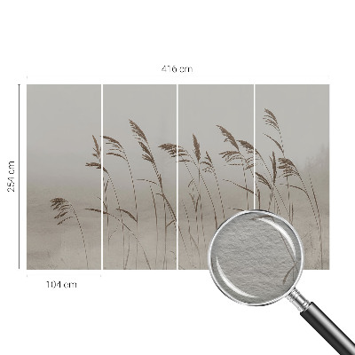 Papel de parede decorativo Grama na neblina