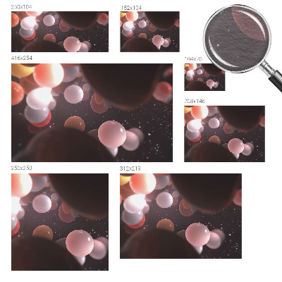 Mural de fotos na parede Bolas espaciais