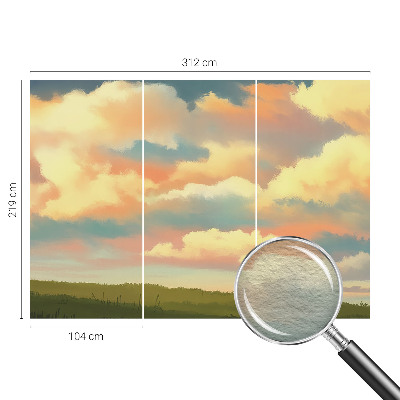 Mural de fotos na parede Céu com nuvens