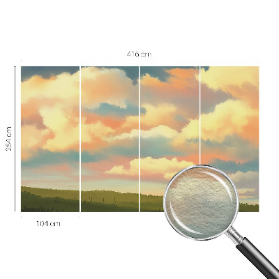 Mural de fotos na parede Céu com nuvens