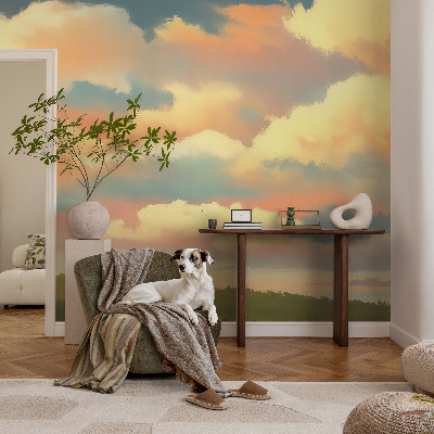 Mural de fotos na parede Céu com nuvens