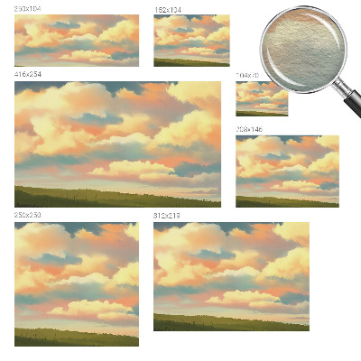 Mural de fotos na parede Céu com nuvens
