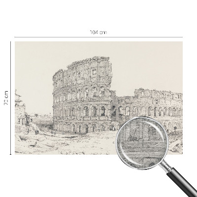 Mural de parede ruínas antigas