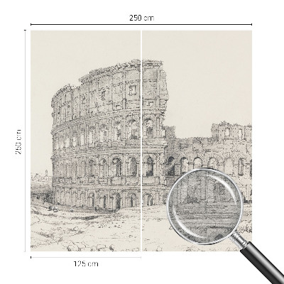 Mural de parede ruínas antigas