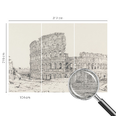 Mural de parede ruínas antigas