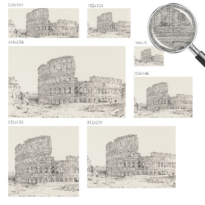 Mural de parede ruínas antigas