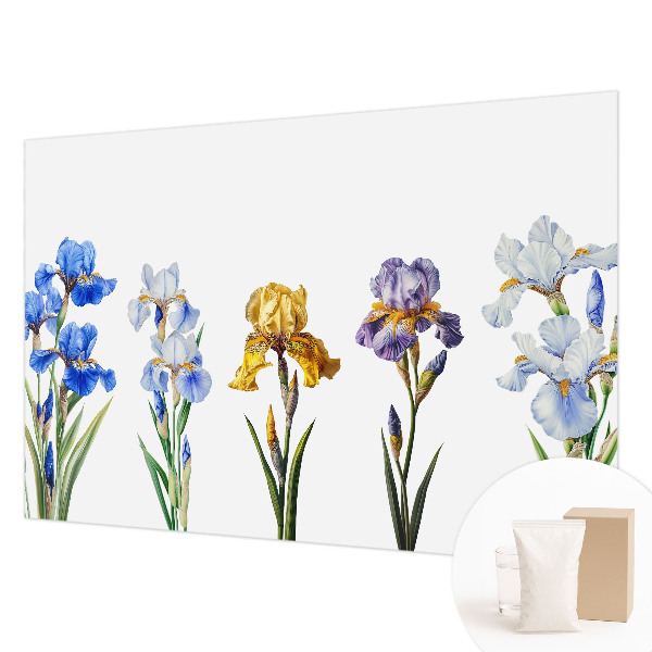 Papel de parede para sala Flores de íris