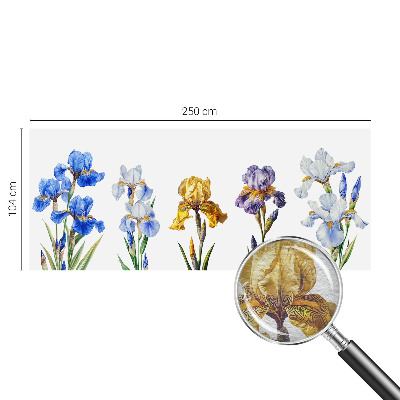 Papel de parede para sala Flores de íris