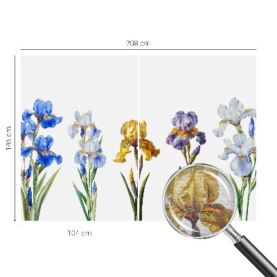 Papel de parede para sala Flores de íris