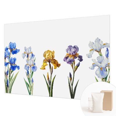 Papel de parede para sala Flores de íris