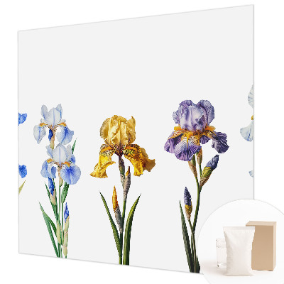 Papel de parede para sala Flores de íris
