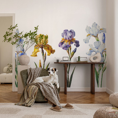 Papel de parede para sala Flores de íris