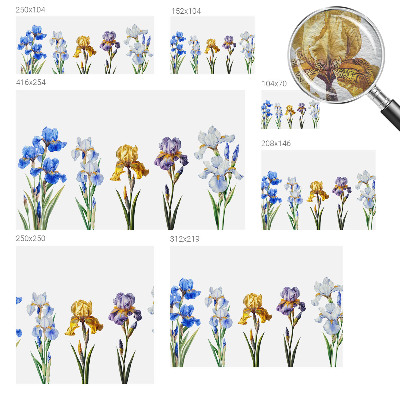 Papel de parede para sala Flores de íris