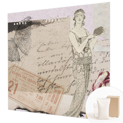 Papel de parede para sala Colagem nostálgica