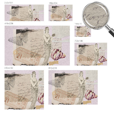 Papel de parede para sala Colagem nostálgica