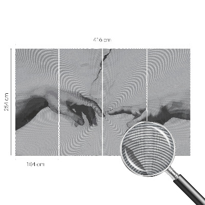 Mural de fotos na parede Mãos hipnóticas