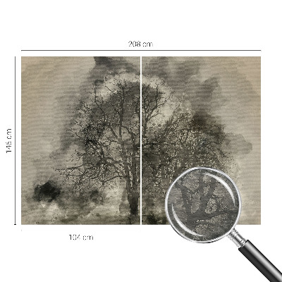 Mural de fotos na parede Árvores misteriosas