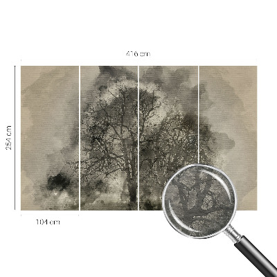 Mural de fotos na parede Árvores misteriosas