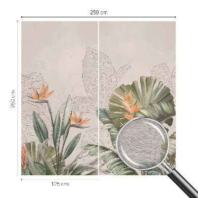 Papel de parede decorativo Flores tropicais
