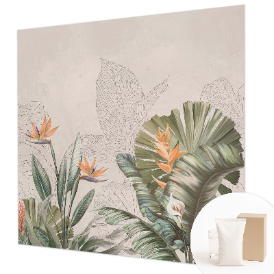 Papel de parede decorativo Flores tropicais