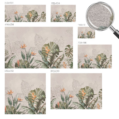 Papel de parede decorativo Flores tropicais