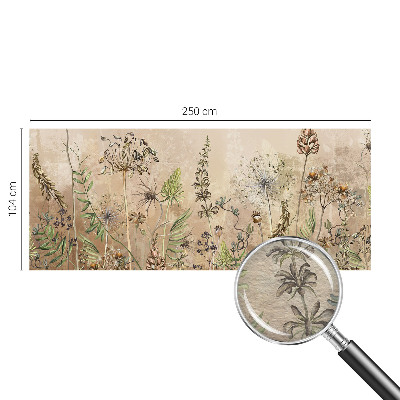 Mural de parede flores rústicas