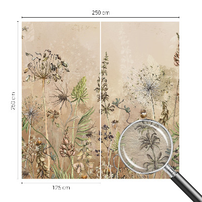 Mural de parede flores rústicas