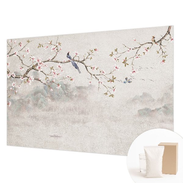 Mural de fotos na parede paisagem oriental