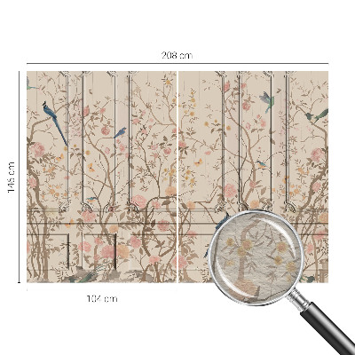 Fotomural Pássaros e flores