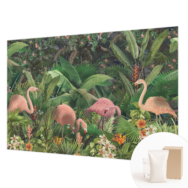 Mural fotográfico flamingos cor-de-rosa