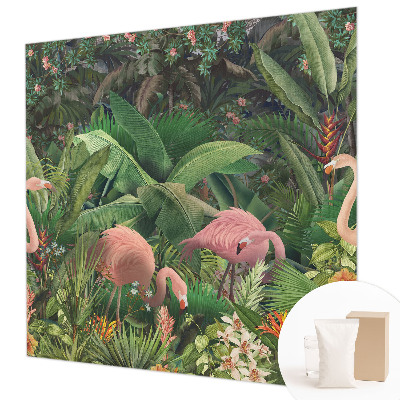 Mural fotográfico flamingos cor-de-rosa