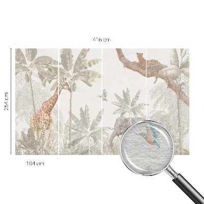 Papel de parede para sala oásis tropical