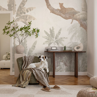 Papel de parede para sala oásis tropical