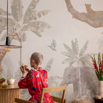 Papel de parede para sala oásis tropical