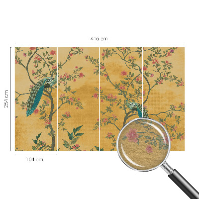 Papel de parede para quarto Árvores de pavão